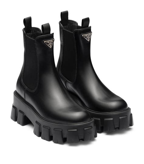 prada new collection boots|Prada 55 leather ankle boots.